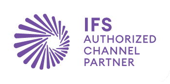 IFS Authorized Channel Partner badge white